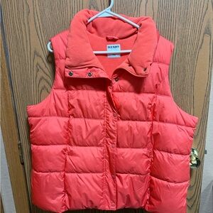 Old Navy Vibrant Orange Puffer Vest